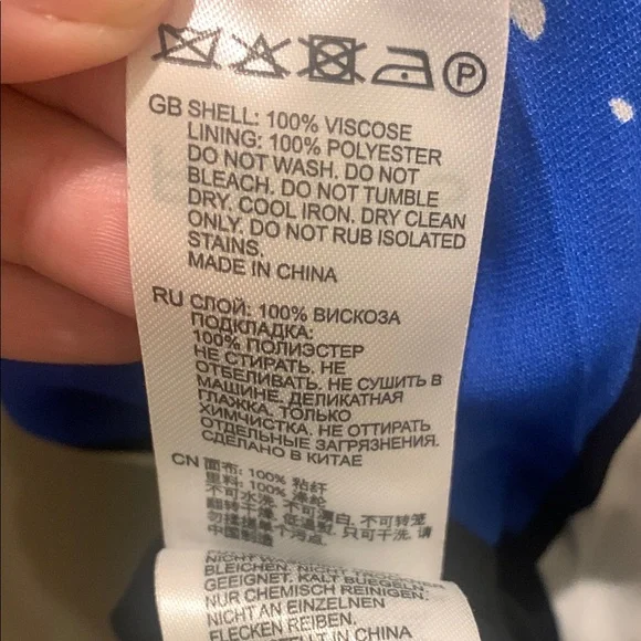 NWT Reiss Erin Blue Maxi Halter Tropical Print Sundress Resort Wear - Picture 12 of 12